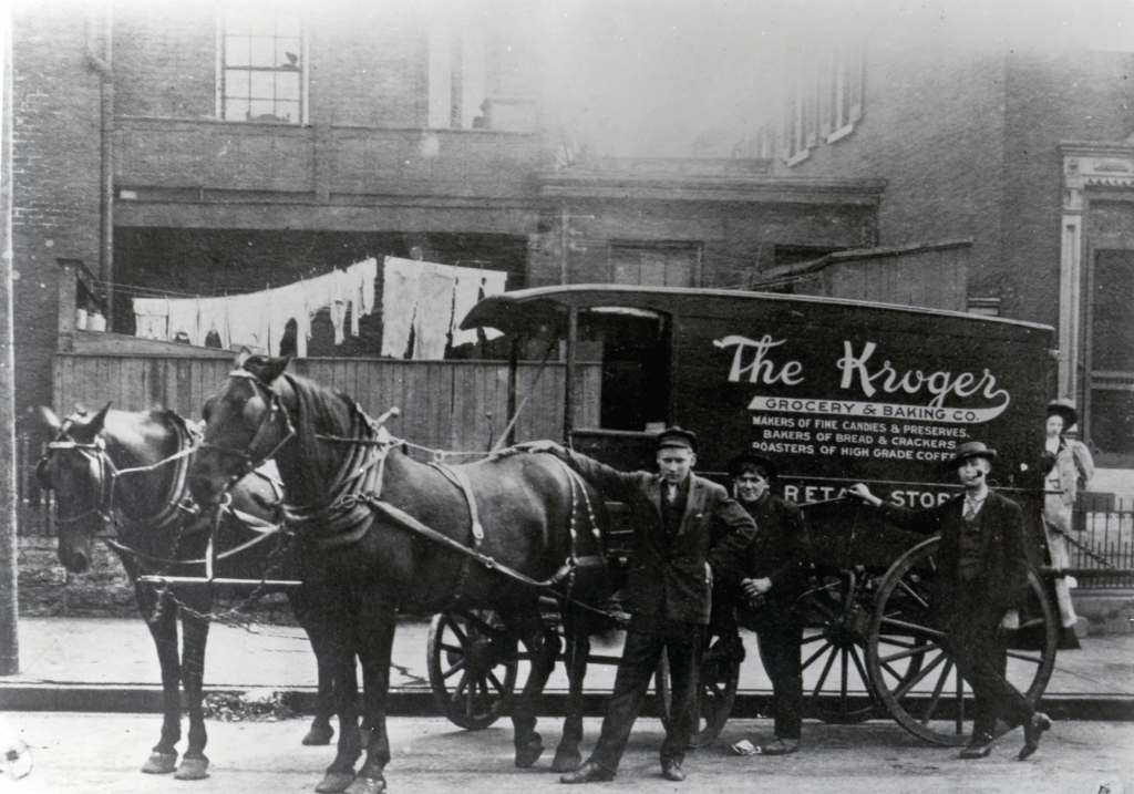 Barney Kroger’s horse-drawn carriage The Kroger Co.