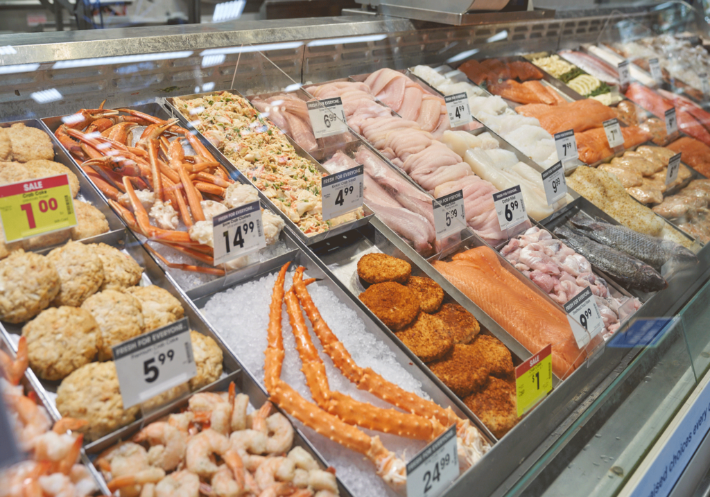 Fresh Seafood Service Case at Kroger