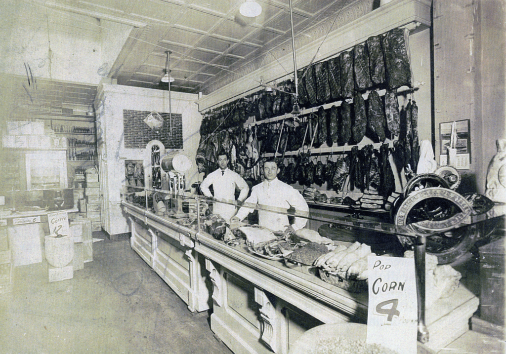 Kroger 1915 interior, East 6th Street. Edward M. Bary pictured right The Kroger Co.