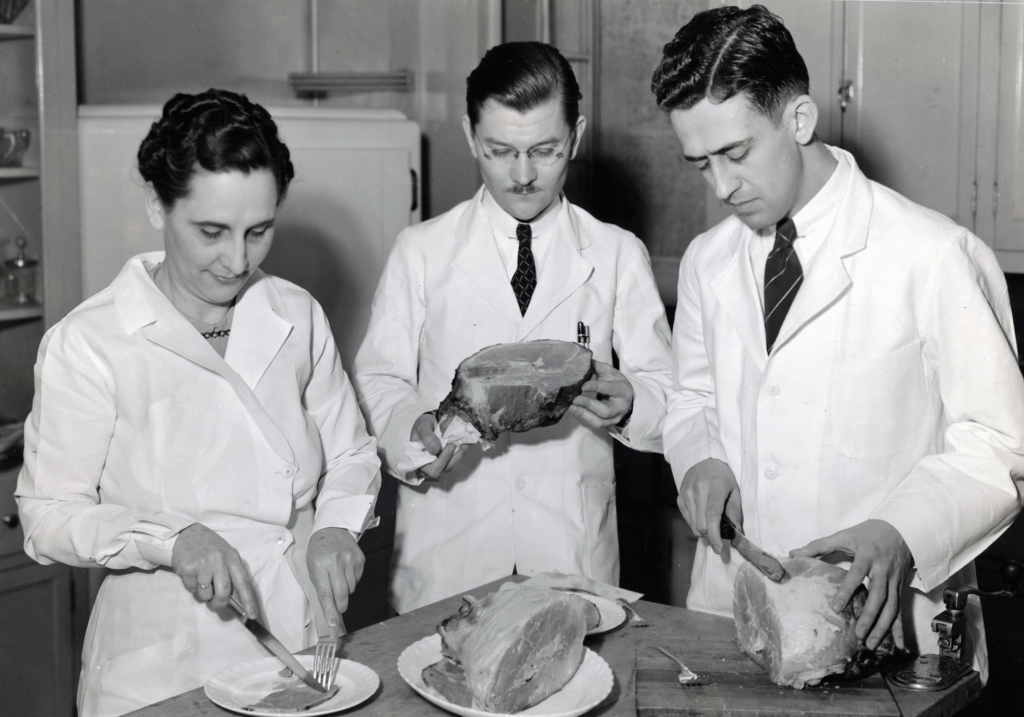 Kroger Food Foundation associates testing ham The Kroger Co.